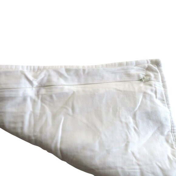 Macy's Hotel Collection White Quilted European Pillow Sham 26" X 26" Cotton - Picture 4 of 11